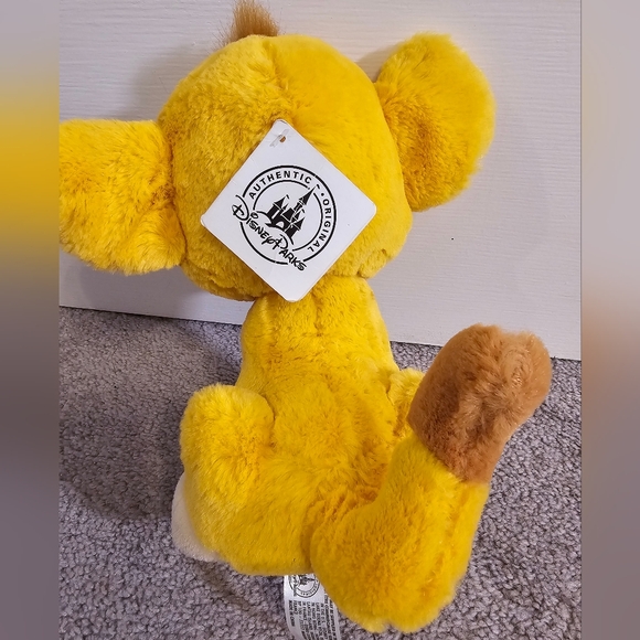 DISNEY PARKS SIMBA MANGA Lion King Plush 9” Stuffed Yellow Gold - Picture 4 of 6